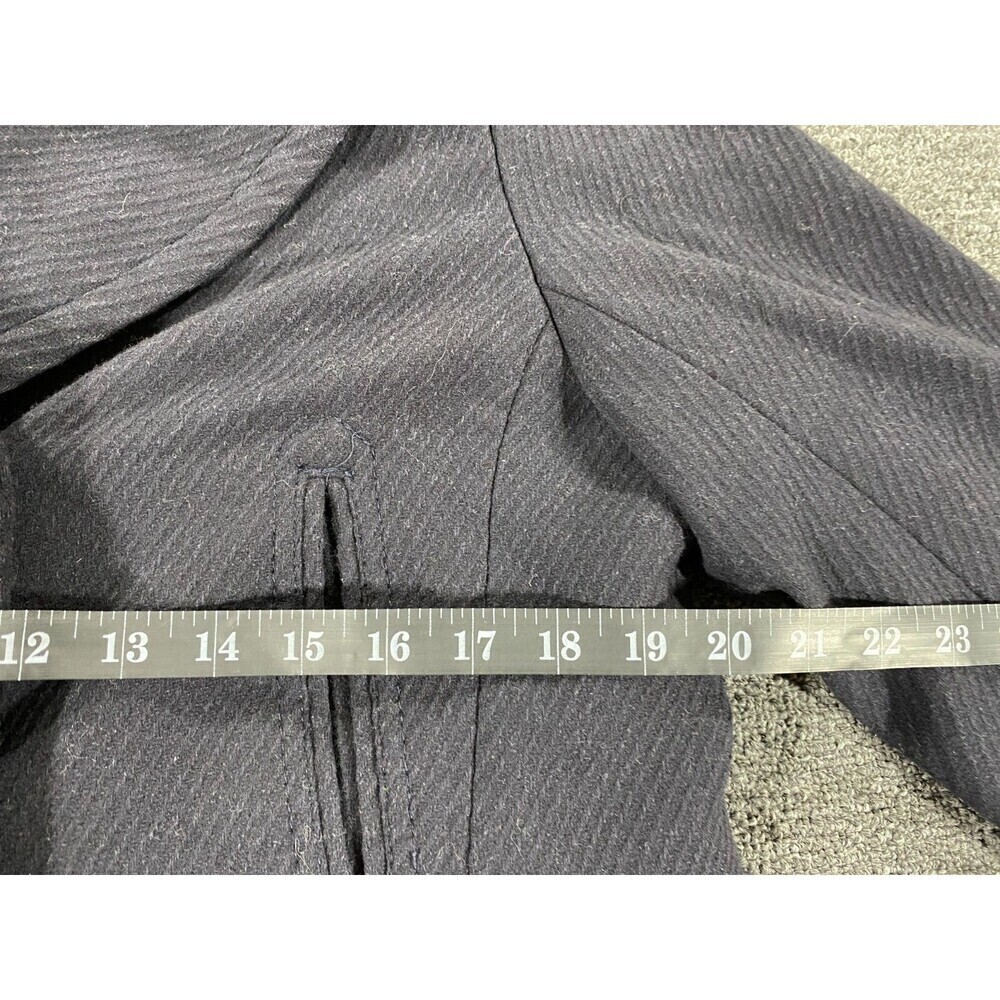 Banana Republic Jacket Womens Large Black Wool Blend Pea Coat Double Breasted - Picture 4 of 12